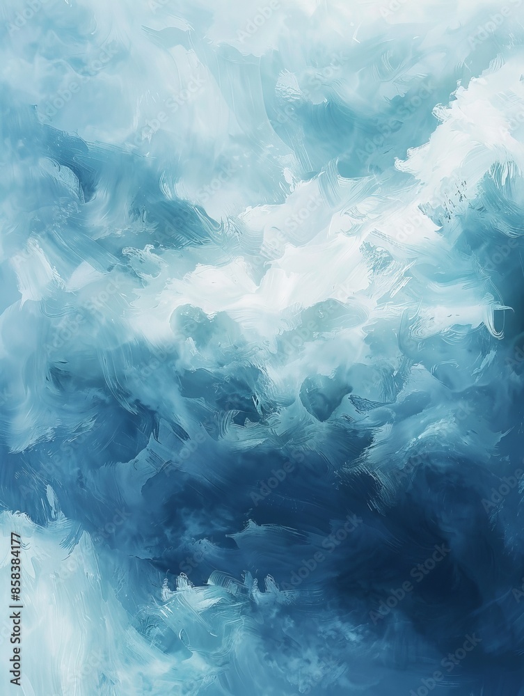 Blue and White Abstract Cloud FormationsShades of Sky in Tranquil Composition Blue and White Abstract Cloud FormationsShades of Sky in Tranquil Composition