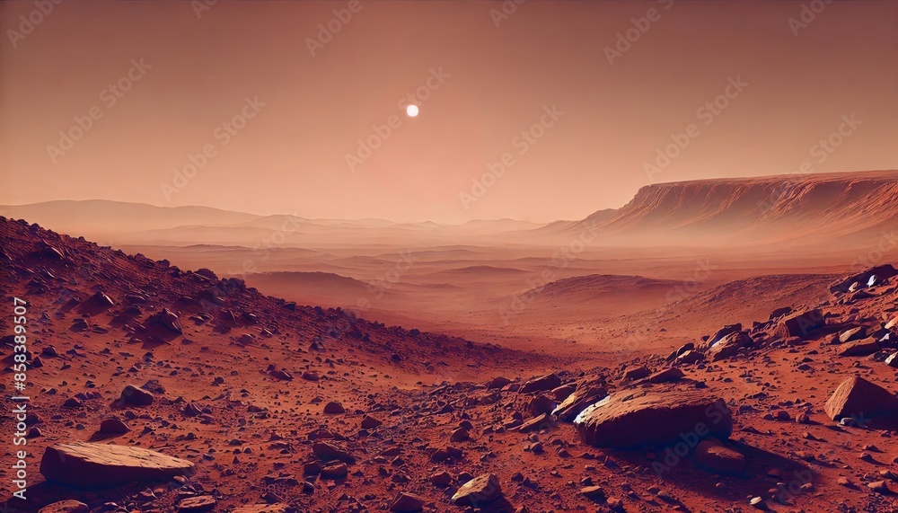 Naklejka premium view of planet Mars