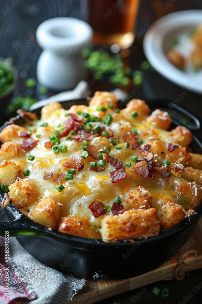 Loaded Tater Tots Casserole with Bacon and Cheese Loaded Tater Tots Casserole with Bacon and Cheese