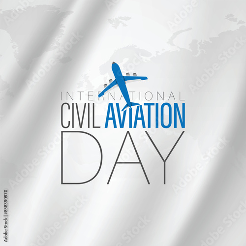 International Civil Aviation Day. 7 December. Holiday concept. Template for background with banner, poster and card. vector illustration. flat design.