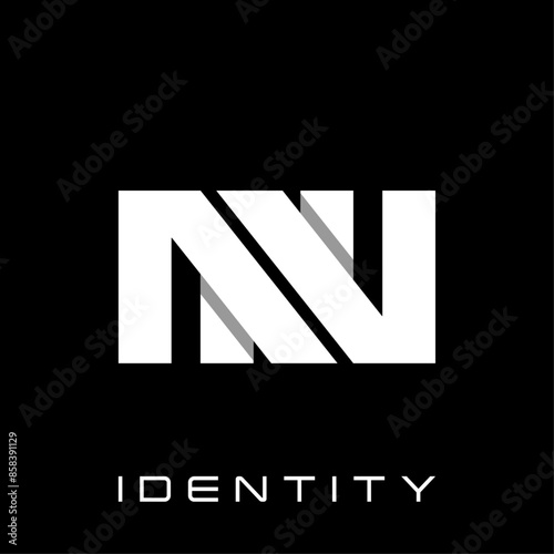 Initial NN Geometric Monogram Business Simple Icon Logo