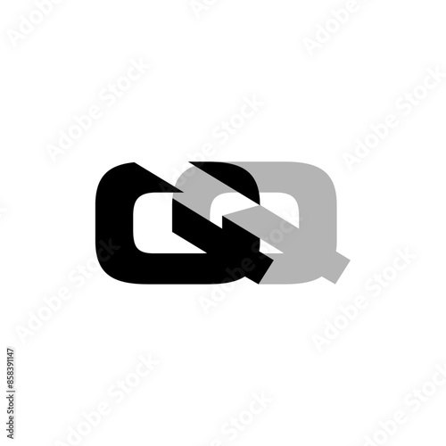 Letter QQ Geometric Simple Modern Business Icon Logo Design Template