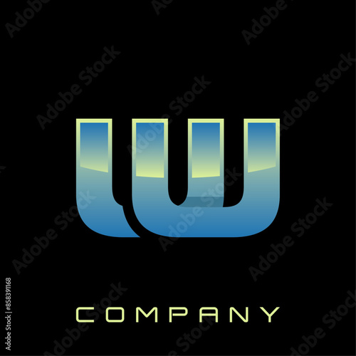 Letter UU Modern Business Geometric Icon Design Logo photo