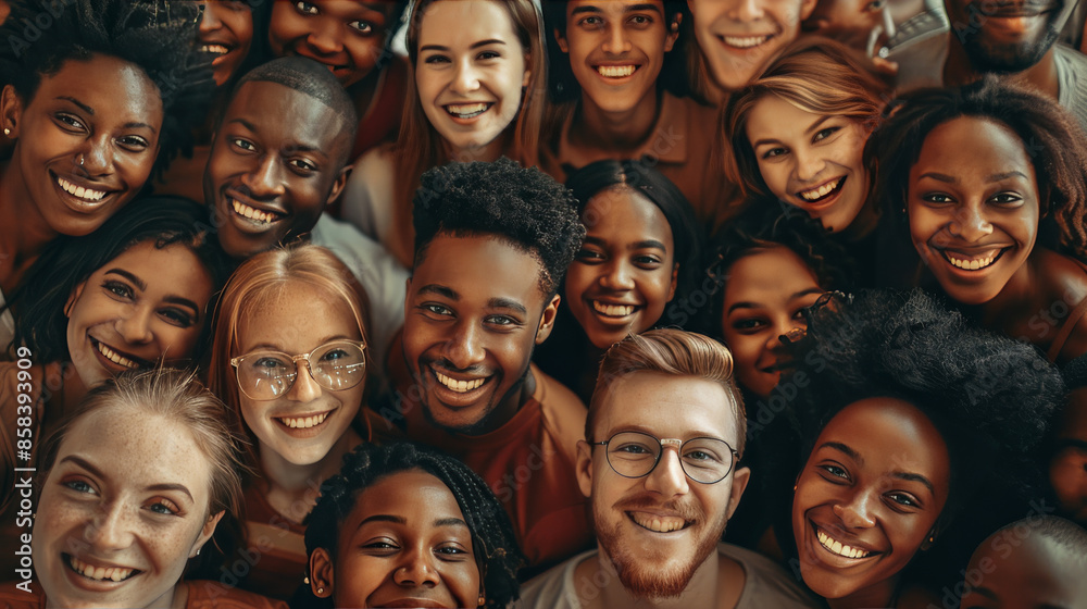A composite portrait collage of a large group of smiling people gathered together, reaching out to each other, symbolizing 4G and 5G connections and the integration of a multiracial society. A composite portrait collage of a large group of smiling people gathered together, reaching out to each other, symbolizing 4G and 5G connections and the integration of a multiracial society.