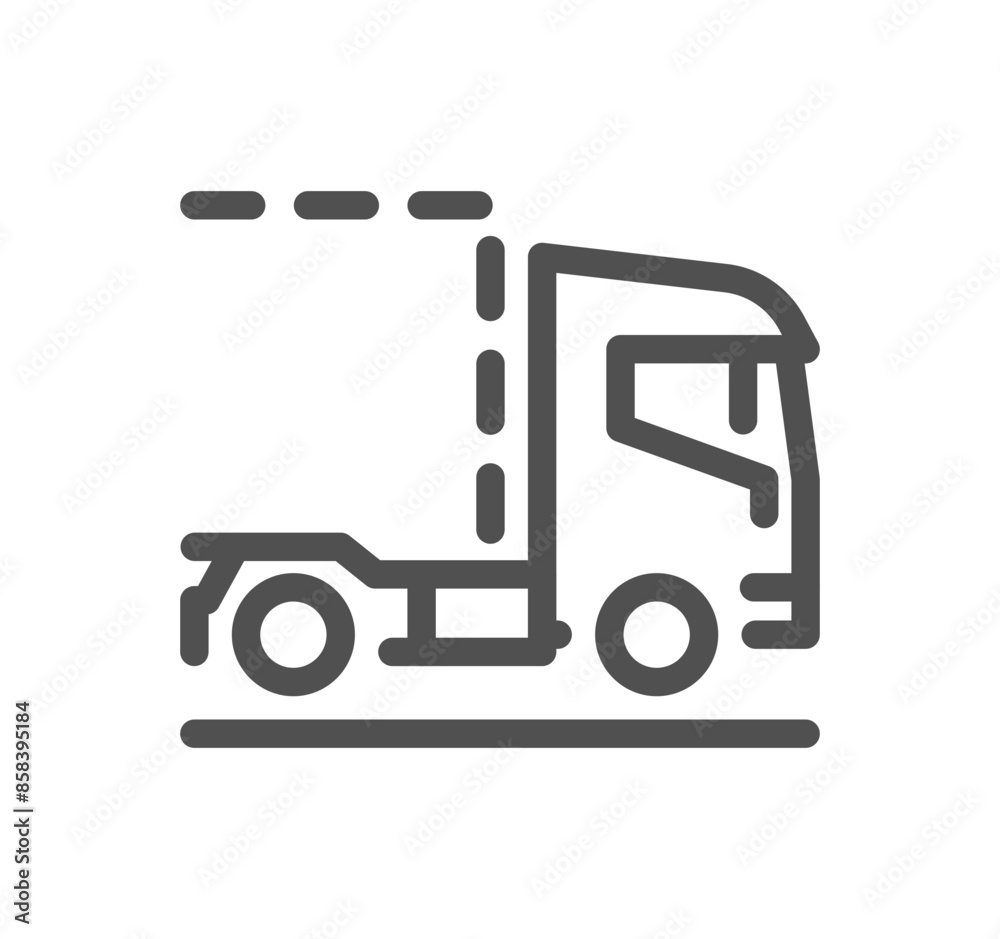 Truck logistics related icon outline and linear vector.
Truck logistics related icon outline and linear vector.