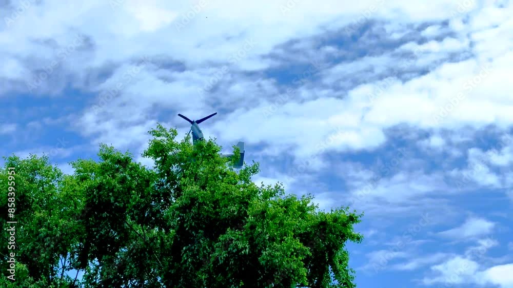 MV-22B Osprey Flying over Leavenworth Kansas KS MV-22B Osprey Flying over Leavenworth Kansas KS