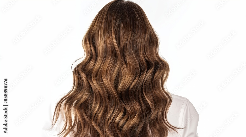 a woman with long wavy hair a woman with long wavy hair