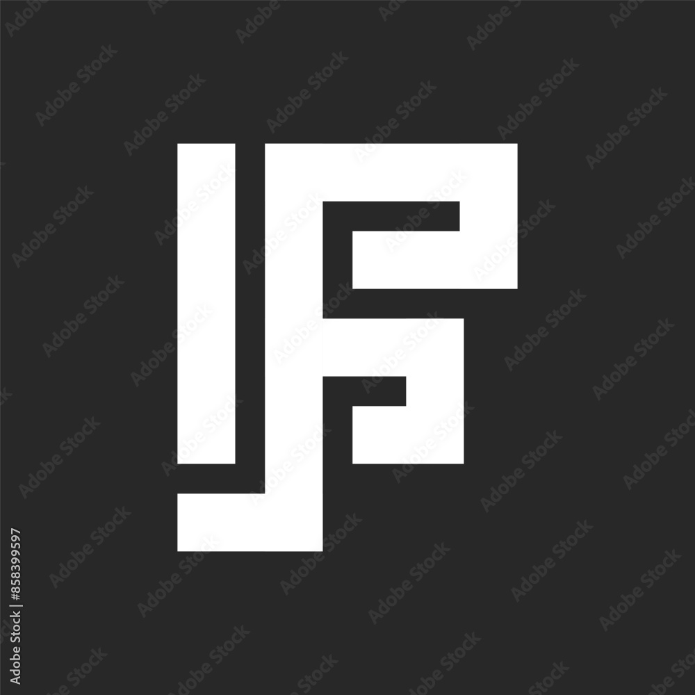 Abstract geometric design of the letter F black and white maze shape, crafted in a bold minimal style using negative space. Elegant and simple symbol highlighting contemporary aesthetic clean lines Abstract geometric design of the letter F black and white maze shape, crafted in a bold minimal style using negative space. Elegant and simple symbol highlighting contemporary aesthetic clean lines
