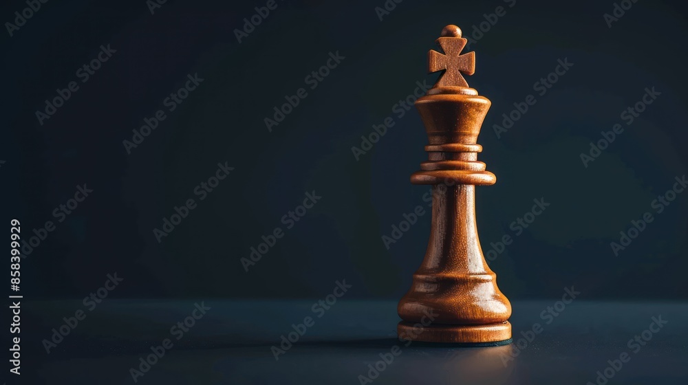 A chess king piece positioned strategically to protect the kingdom, symbolizing the importance of leadership and success in safeguarding against threats with space for adding motivational A chess king piece positioned strategically to protect the kingdom, symbolizing the importance of leadership and success in safeguarding against threats with space for adding motivational
