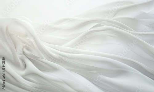 Abstract Draped White Fabric with Soft Light