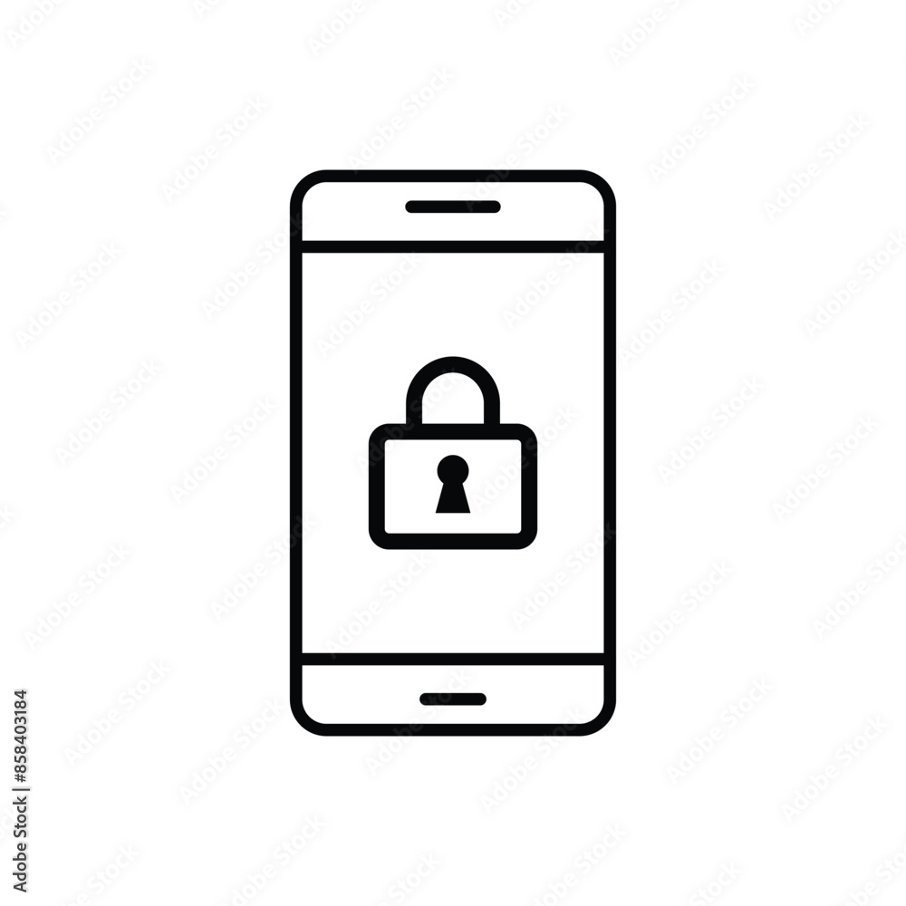 smartphone security icon lock and key vector design concept smartphone security icon lock and key vector design concept