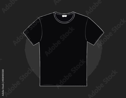 Blank black t-shirt template