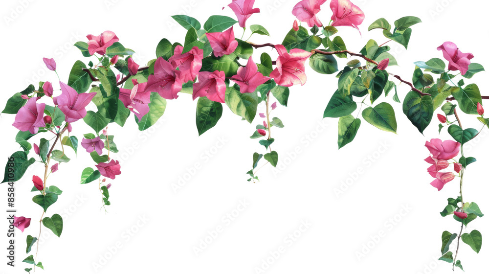 Illustration of Bougainvillea Creeper Border - Isolated on transparent Background, PNG file, graphic resources, graphic design Illustration of Bougainvillea Creeper Border - Isolated on transparent Background, PNG file, graphic resources, graphic design