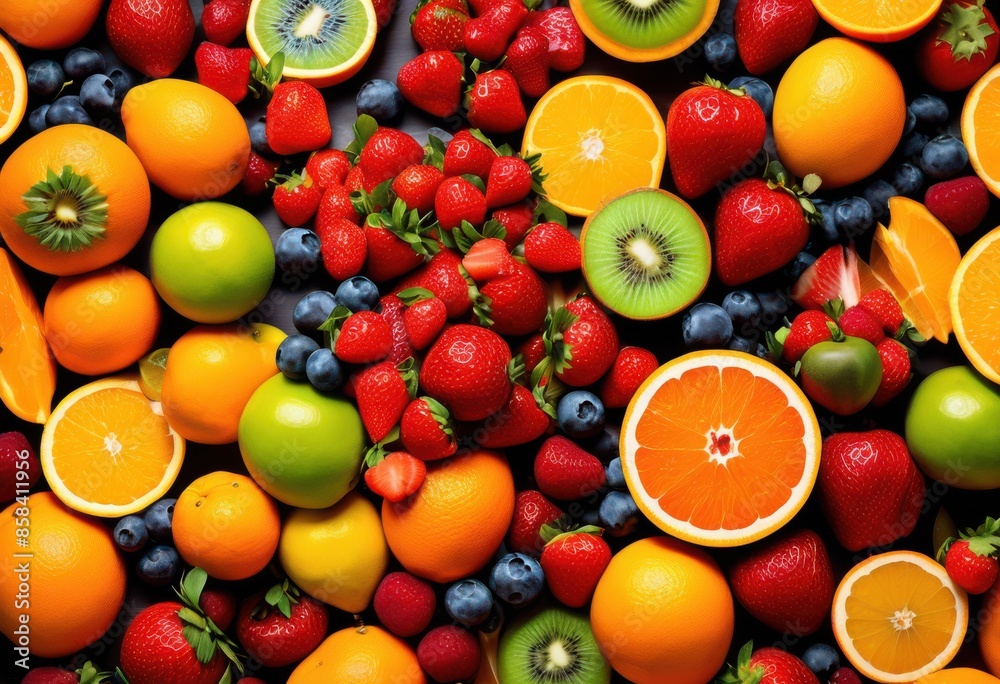 vibrant geometric arrangement colorful fruits artistic display, pattern, decoration, design, fresh, healthy, organic, natural, assorted, mango, kiwi, peach, vibrant geometric arrangement colorful fruits artistic display, pattern, decoration, design, fresh, healthy, organic, natural, assorted, mango, kiwi, peach,