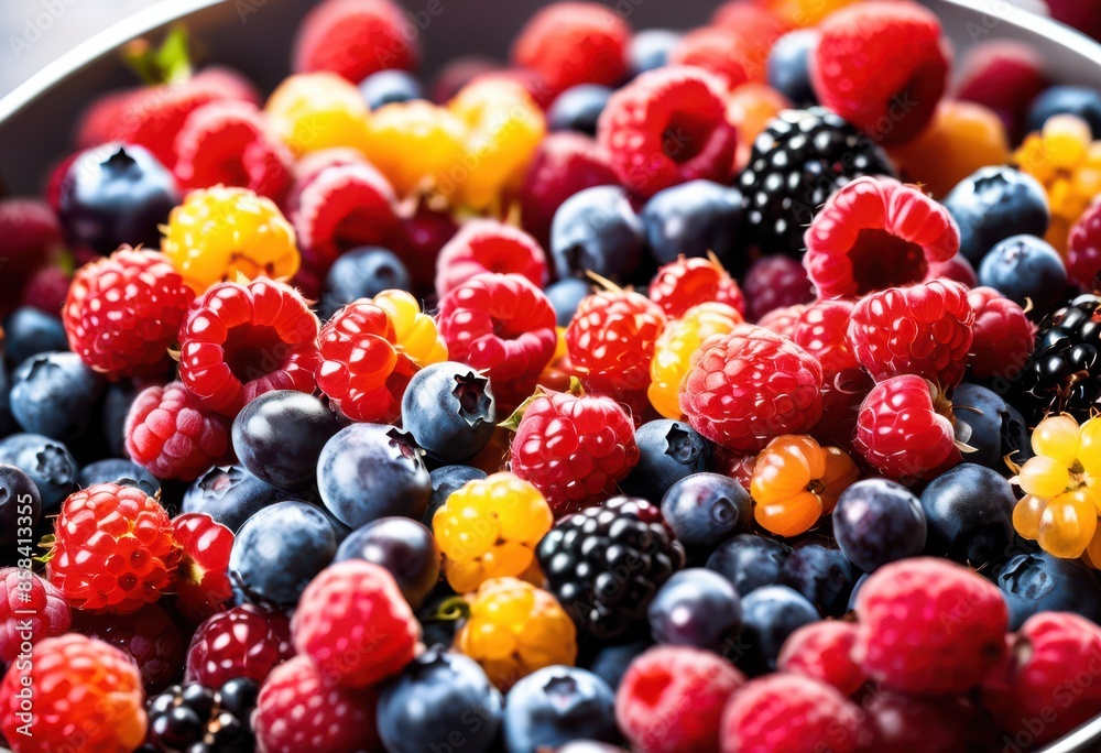 vibrant berries freshly picked juicy fruits arranged neatly, colander, colorful, ripe, harvest, farm, organic, healthy, natural, food, delicious, round vibrant berries freshly picked juicy fruits arranged neatly, colander, colorful, ripe, harvest, farm, organic, healthy, natural, food, delicious, round