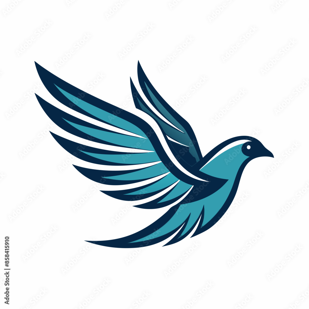 A flying pigeon logo icon vector illustration A flying pigeon logo icon vector illustration