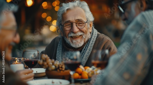 Wallpaper Mural A group of elderly friends sat talking in a coffee shop. Torontodigital.ca