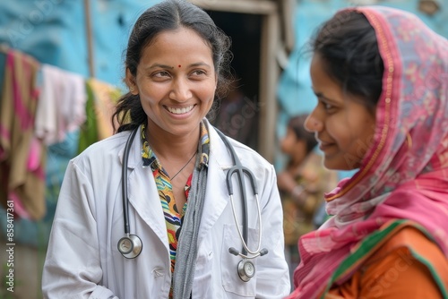 Rural Healthcare Support: Medical Professionals Providing Vital Care in an Indian Village photo