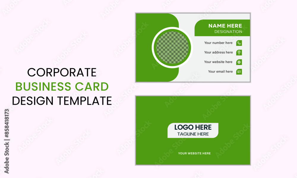 Fototapeta premium Corporate Creative Modern and Minimal Perfect Business Card Template Design 
