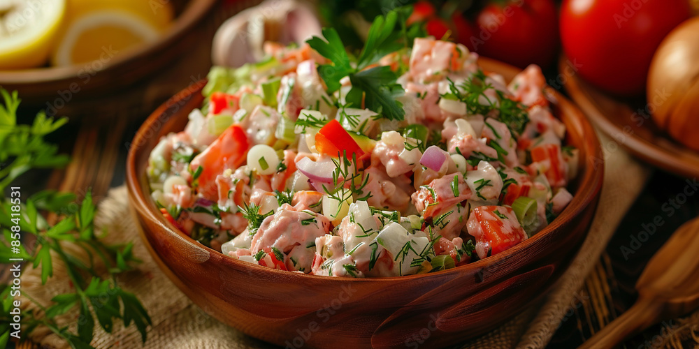 Ensalada rusa on the table Ensalada rusa on the table