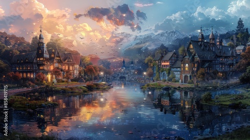 Quiet village high in the mountains