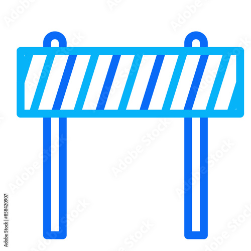 Barricade line duotone icon vector for mobile app, website, logo and presentation design.