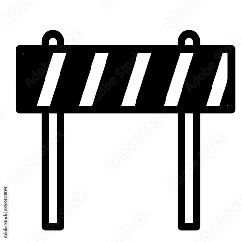 Barricade glyph icon vector for mobile app, website, logo and presentation design.