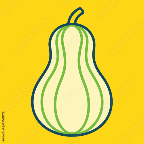 Simple clean squash icon vector illustration.