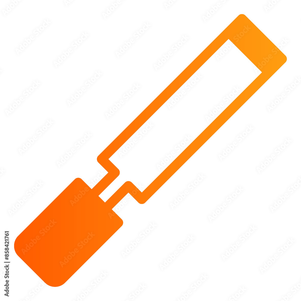 Chisel glyph gradient icon vector for mobile app, website, logo and presentation design. Chisel glyph gradient icon vector for mobile app, website, logo and presentation design.