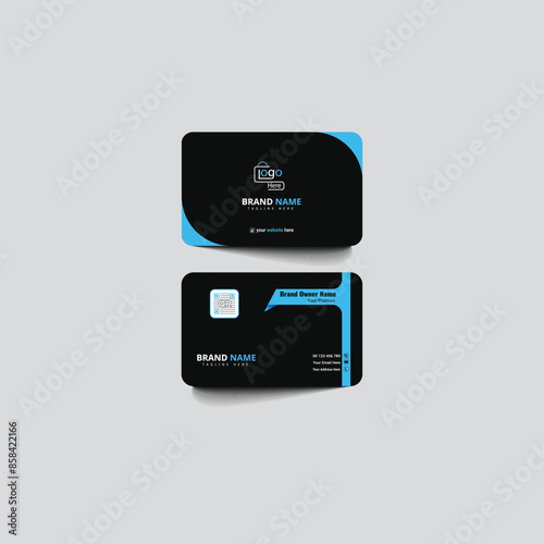 Back To Back Business Card, Professional Card design Vector template