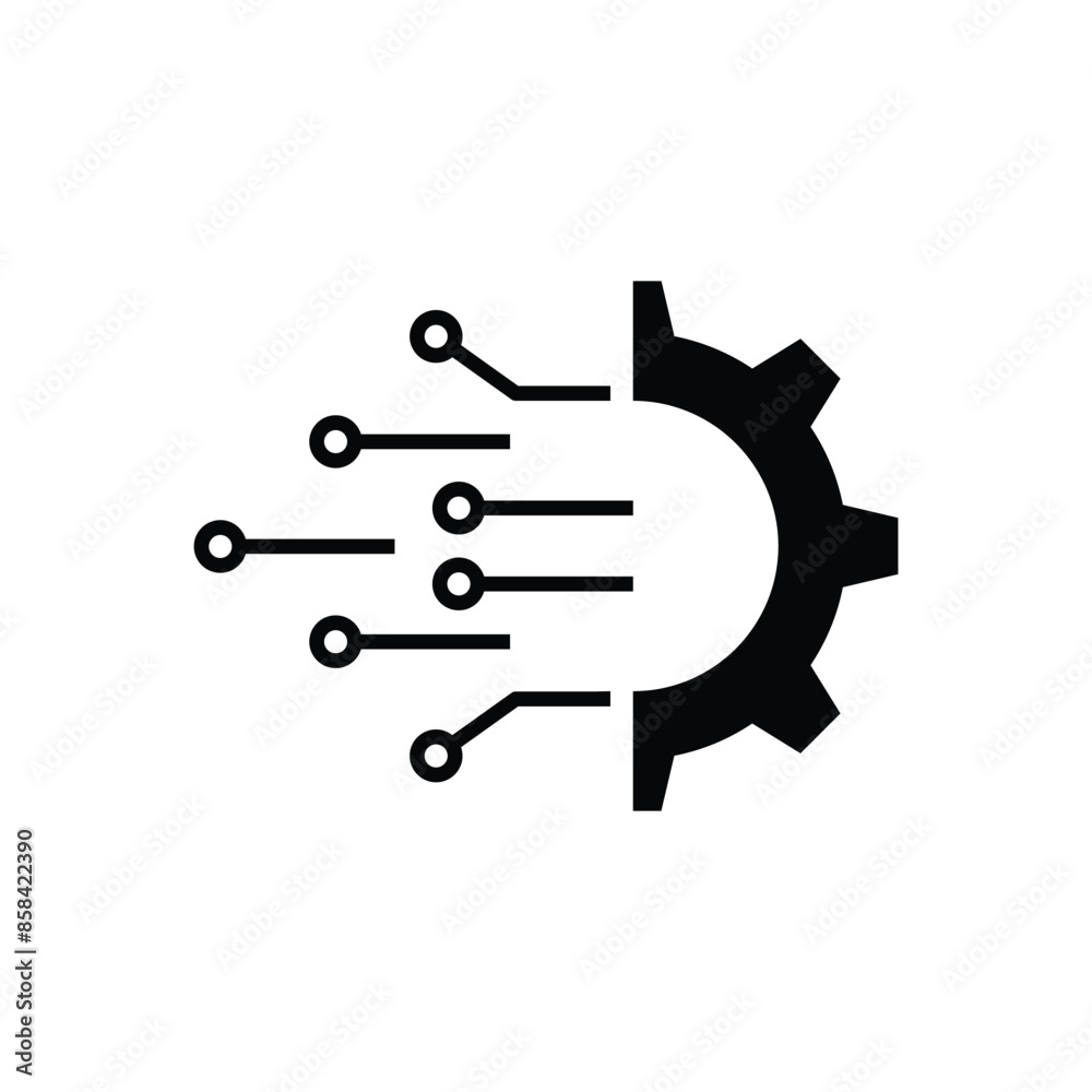 digital technology icon vector design on white background digital technology icon vector design on white background