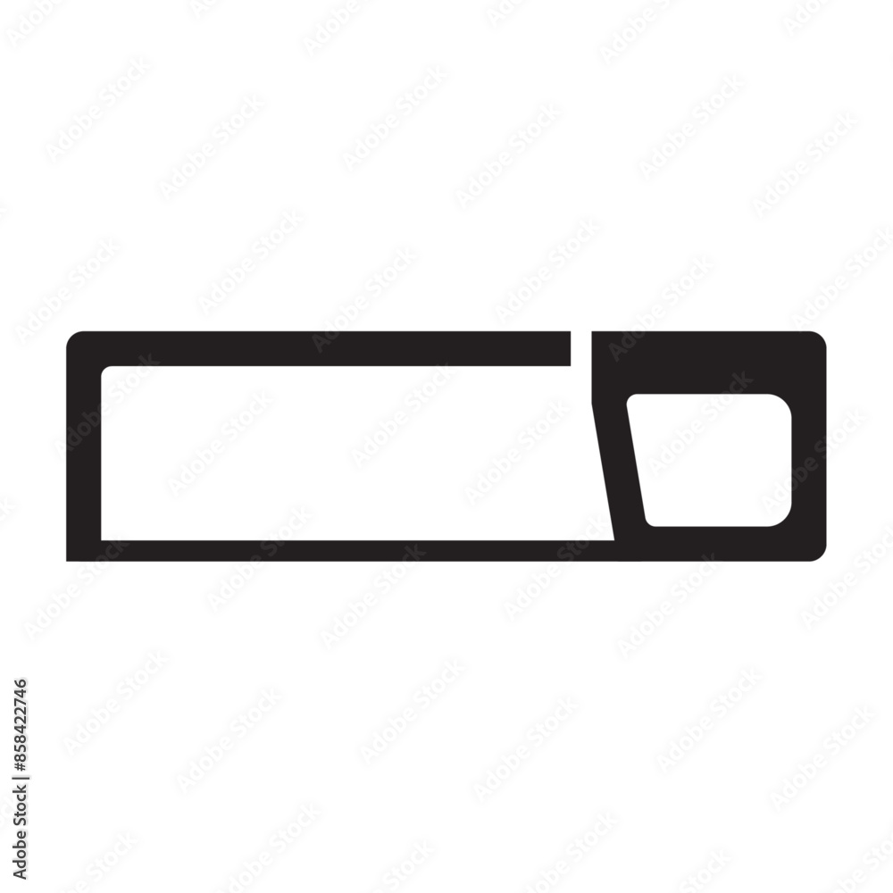 Hacksaw solid icon vector for mobile app, website, logo and presentation design.