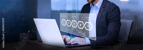 Photography Concept of onboarding business processes