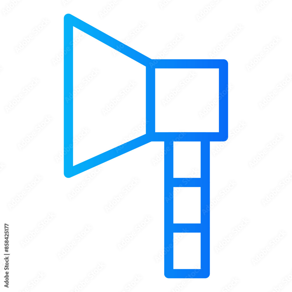 Hatchet line gradient icon vector for mobile app, website, logo and presentation design.
