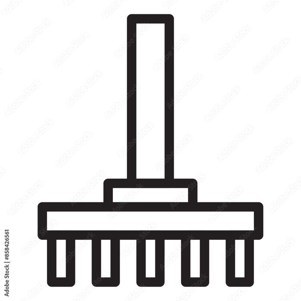 Rake outline icon vector for mobile app, website, logo and presentation design. Rake outline icon vector for mobile app, website, logo and presentation design.