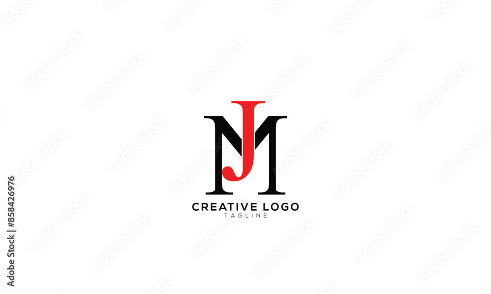 MJ JM Abstract initial monogram letter alphabet logo design MJ JM Abstract initial monogram letter alphabet logo design