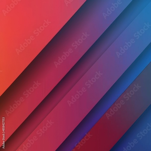 Elegant diagonal stripes with blue to red gradient transition flat design