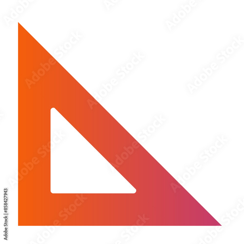 Set Square gradient icon vector for mobile app, website, logo and presentation design.