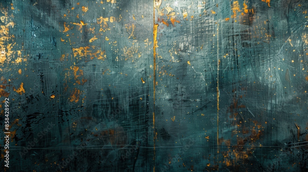 Abstract grunge metal texture with scratches and gold accents Abstract grunge metal texture with scratches and gold accents