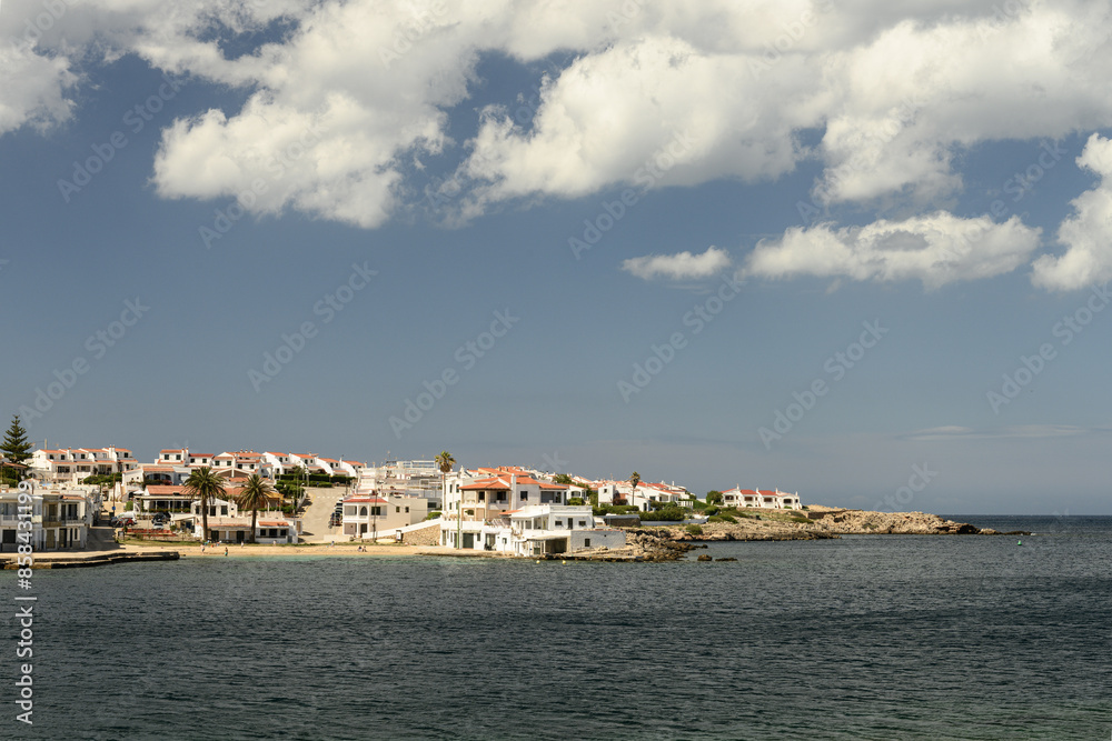 Coastal Village View at Cala Moli, Menorca Coastal Village View at Cala Moli, Menorca