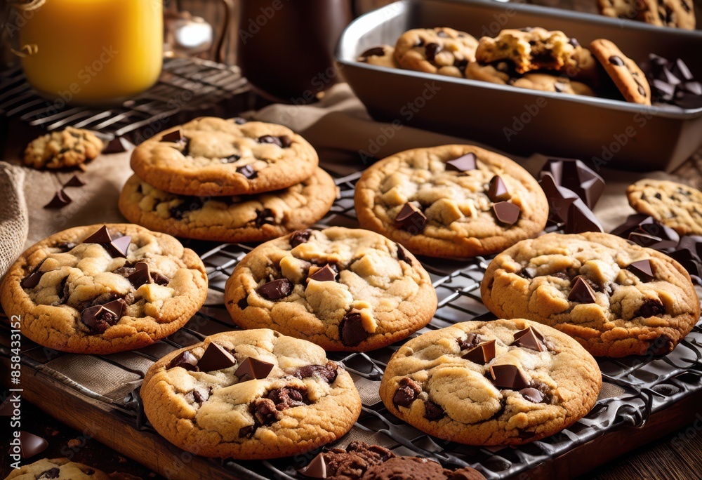 delicious freshly baked cookies melting chocolate chips top, dessert, sweet, homemade, pastry, snack, treat, gourmet, indulgent, sugary, yummy, mouthwatering delicious freshly baked cookies melting chocolate chips top, dessert, sweet, homemade, pastry, snack, treat, gourmet, indulgent, sugary, yummy, mouthwatering