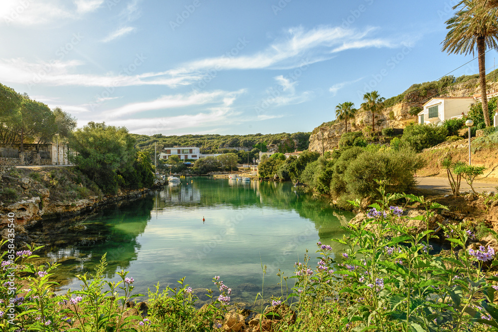Fototapeta premium Serene Cala Sant Esteve Harbor, Menorca