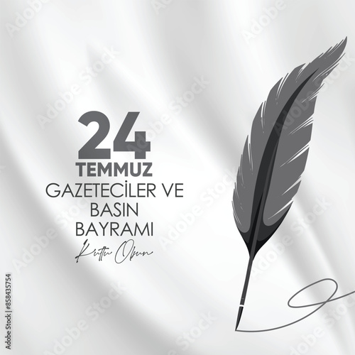 Gazeteciler ve Basın Bayramı Kutlu Olsun Translation:"Happy Journalists and Press Day"