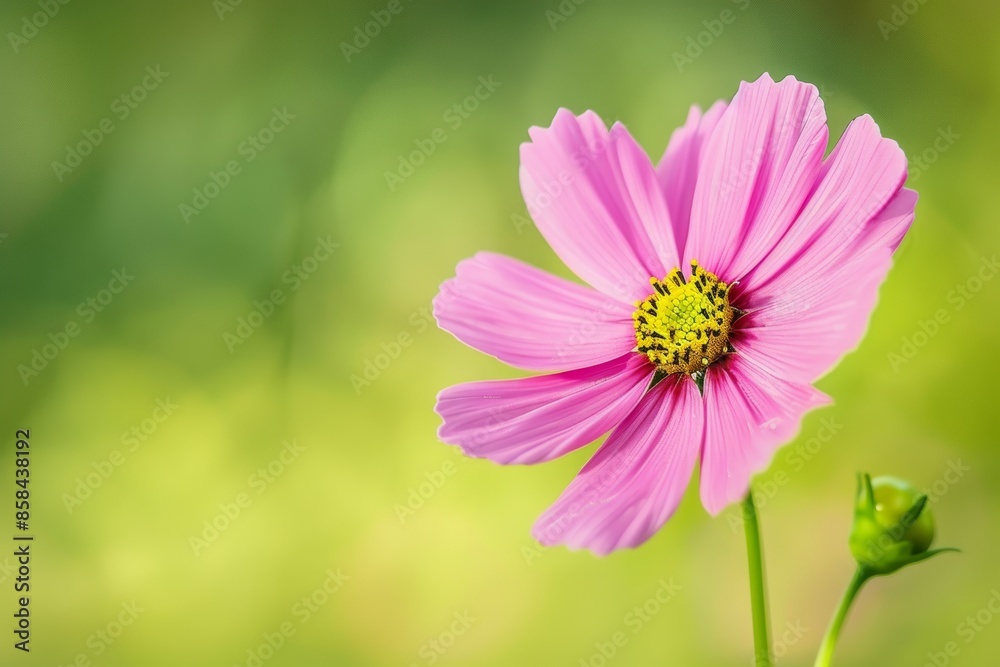 bottom kosmeya flower closeup on green background bottom kosmeya flower closeup on green background