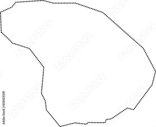 Photos dot line drawing of lanai island map.