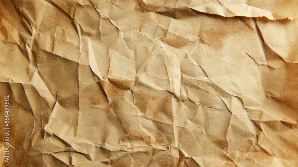 High resolution crumpled brown paper texture High resolution crumpled brown paper texture