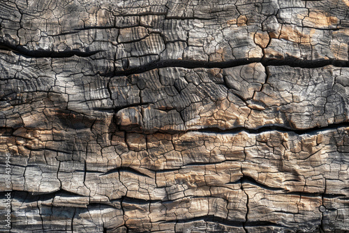 Close-up of aged wood showing its rough texture and grain