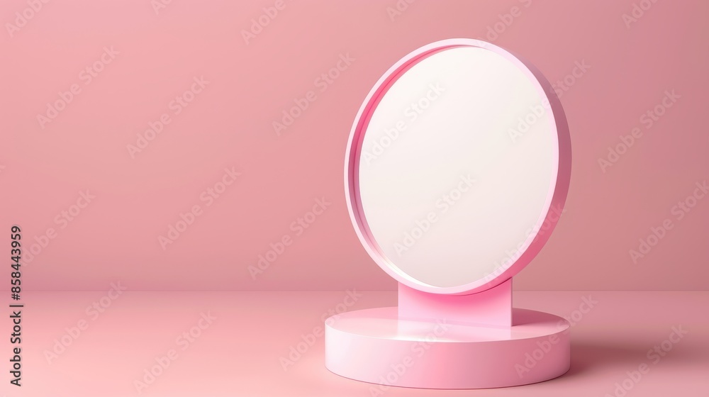 charming pastel pink mirror with soft matte finish texture from polyhaven and white details, delightful silhouette, minimalist look fun pose, clean white background, in clean studio lighting, product charming pastel pink mirror with soft matte finish texture from polyhaven and white details, delightful silhouette, minimalist look fun pose, clean white background, in clean studio lighting, product