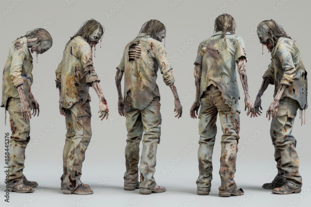 A group of undead creatures standing side by side, ready for their next move