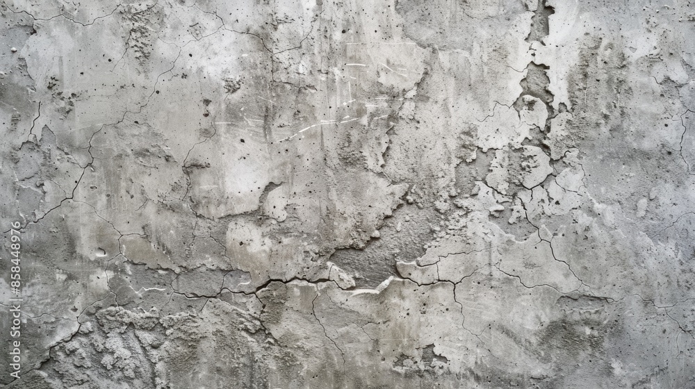 Obraz premium Close-up grey concrete wall texture with cracks